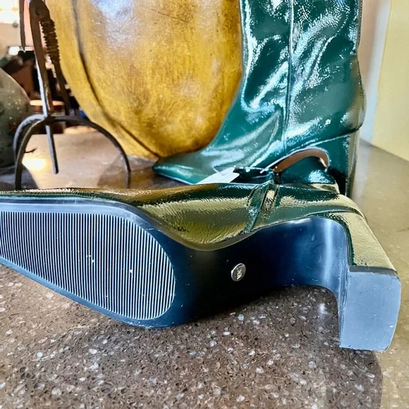 Zara Green Ankle Boots - Picture 4 of 5